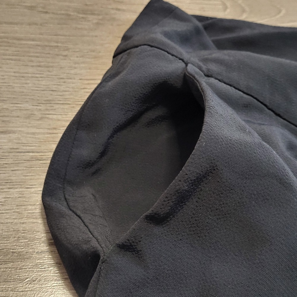 Eileen Fisher Black Tencel Viscose Pleated Tapered Pants Large Lightweight - Picture 3 of 7